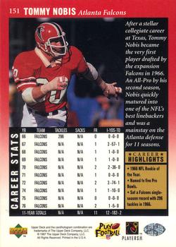 1997 Upper Deck Legends #151 Tommy Nobis Back