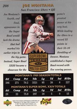 1997 Upper Deck Legends #208 Joe Montana Back