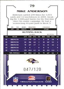 2006 Score - Red #79 Mike Anderson Back