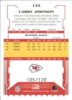 2006 Score - Red #133 Larry Johnson Back