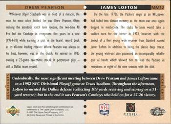 1997 Upper Deck Legends - Marquee Matchups #MM12 James Lofton / Drew Pearson Back