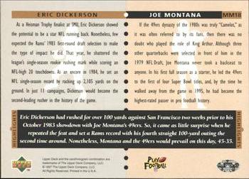 1997 Upper Deck Legends - Marquee Matchups #MM18 Joe Montana / Eric Dickerson Back