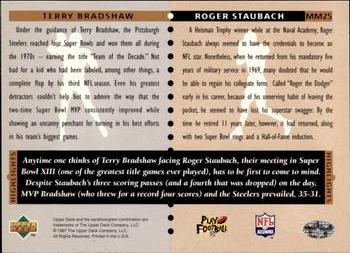 1997 Upper Deck Legends - Marquee Matchups #MM25 Roger Staubach / Terry Bradshaw Back