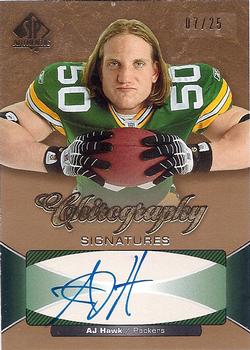 2006 SP Authentic - Chirography Gold #CH-AH A.J. Hawk Front