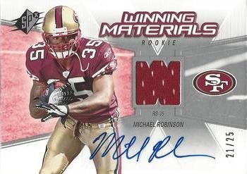 2006 SPx - Rookie Winning Materials Autographs #WMR-MR Michael Robinson Front