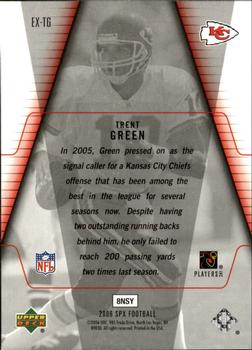 2006 SPx - SPxclusives #EX-TG Trent Green Back