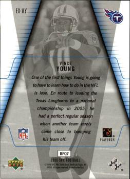 2006 SPx - SPxclusives #EX-VY Vince Young Back
