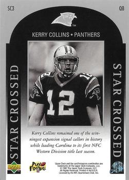 1997 Upper Deck - Star Crossed #SC3 Kerry Collins Back