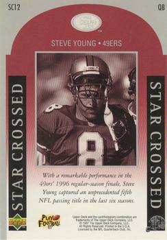 1997 Upper Deck - Star Crossed #SC12 Steve Young Back