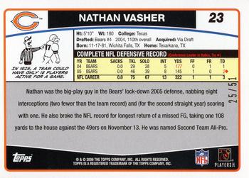 2006 Topps - Black #23 Nathan Vasher Back