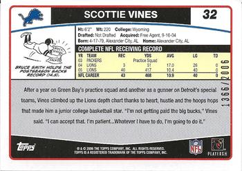 2006 Topps - Gold #32 Scottie Vines Back