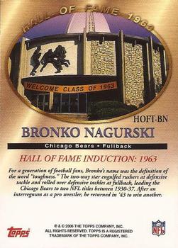 2006 Topps - Hall of Fame Tribute #HOFT-BN Bronko Nagurski Back