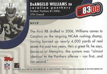 2006 Topps - NFL 8306 #NFL9 Deangelo Williams Back