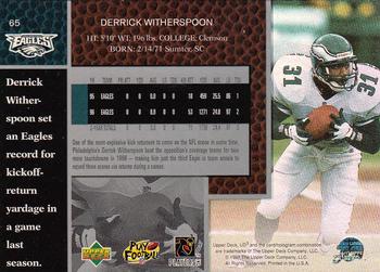 1997 Upper Deck UD3 #65 Derrick Witherspoon Back