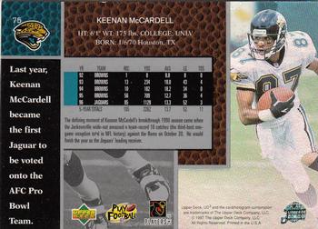 1997 Upper Deck UD3 #75 Keenan McCardell Back
