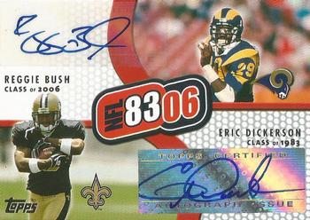 2006 Topps - NFL 8306 Autographs Dual #8306D-DB Eric Dickerson / Reggie Bush Front