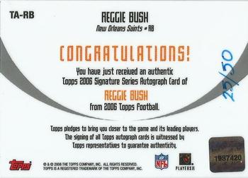 2006 Topps - Signature Series #TA-RB Reggie Bush Back