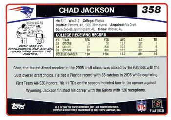 2006 Topps - Special Edition Rookies #358 Chad Jackson Back