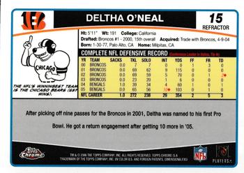 2006 Topps Chrome - Refractors #15 Deltha O'Neal Back