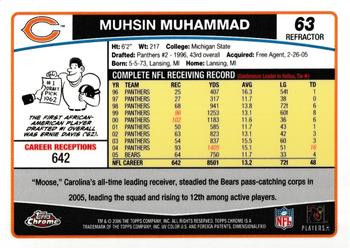 2006 Topps Chrome - Refractors #63 Muhsin Muhammad Back
