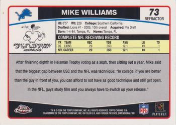 2006 Topps Chrome - Refractors #73 Mike Williams Back