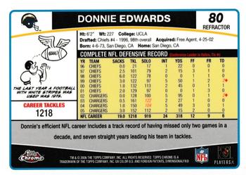 2006 Topps Chrome - Refractors #80 Donnie Edwards Back