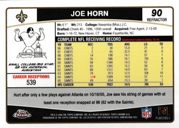 2006 Topps Chrome - Refractors #90 Joe Horn Back