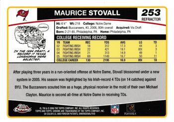 2006 Topps Chrome - Refractors #253 Maurice Stovall Back