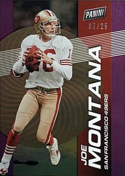 2023 Panini NFL Player of the Day - Purple #61 Joe Montana Front