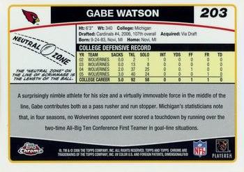 2006 Topps Chrome - Special Edition Rookies #203 Gabe Watson Back