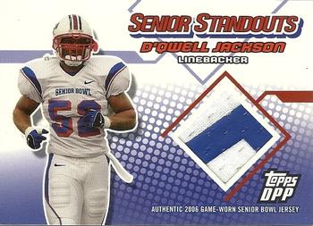 2006 Topps Draft Picks & Prospects - Senior Standout Jersey #SS-DQ D'Qwell Jackson Front