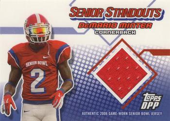2006 Topps Draft Picks & Prospects - Senior Standout Jersey #SS-DM DeMario Minter Front