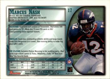 1998 Bowman #17 Marcus Nash Back