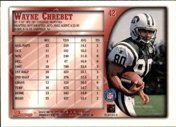 1998 Bowman #42 Wayne Chrebet Back