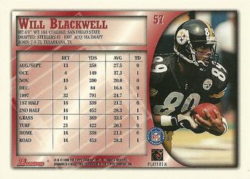 1998 Bowman #57 Will Blackwell Back