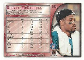 1998 Bowman #103 Keenan McCardell Back