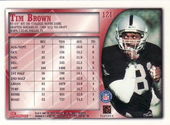1998 Bowman #121 Tim Brown Back