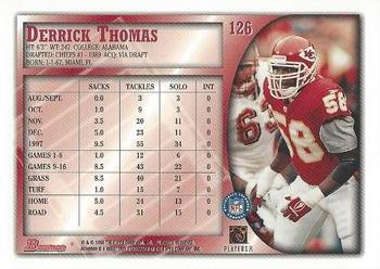 1998 Bowman #126 Derrick Thomas Back