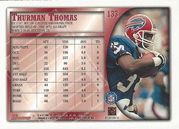 1998 Bowman #133 Thurman Thomas Back