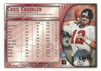 1998 Bowman #134 Chris Chandler Back