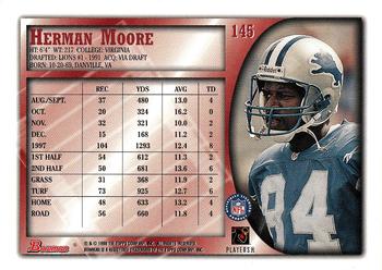 1998 Bowman #145 Herman Moore Back