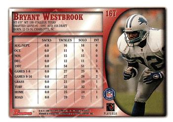 1998 Bowman #167 Bryant Westbrook Back