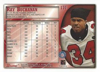 1998 Bowman #170 Ray Buchanan Back