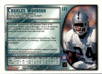 1998 Bowman #181 Charles Woodson Back