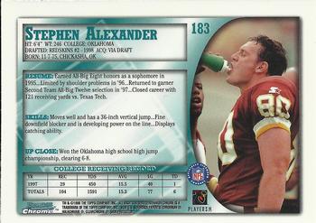 1998 Bowman Chrome #183 Stephen Alexander Back