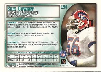 1998 Bowman Chrome #190 Sam Cowart Back