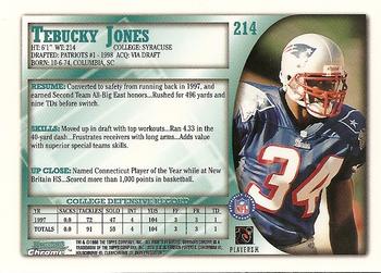 1998 Bowman Chrome #214 Tebucky Jones Back