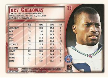1998 Bowman Chrome #33 Joey Galloway Back