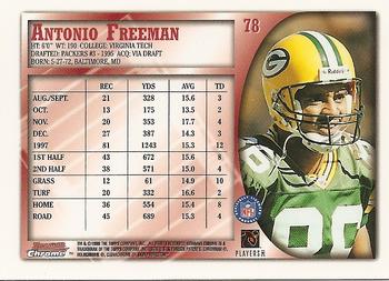 1998 Bowman Chrome #78 Antonio Freeman Back