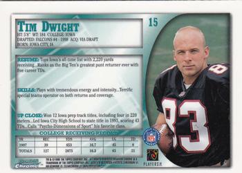 1998 Bowman Chrome #15 Tim Dwight Back